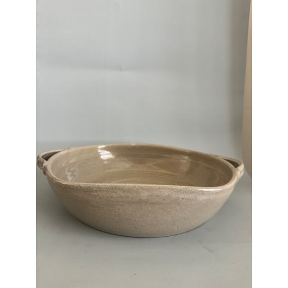 Vintage Jugtown Ware Pottery Serving Dish with Handles Floral 11x10.5 - Picture 6 of 7